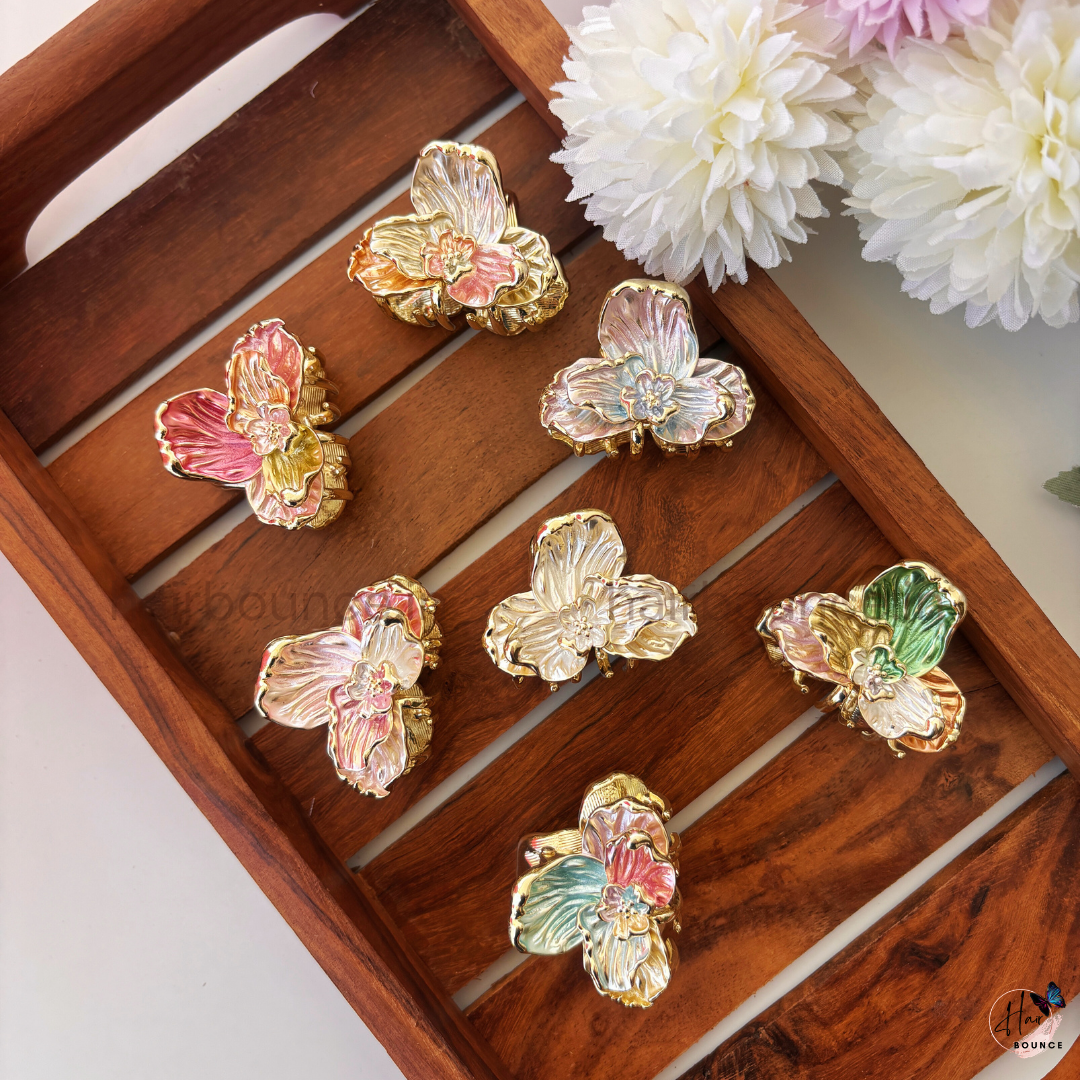Petal Glow Orchid Hair Claw – Medium