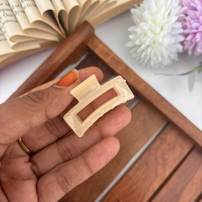 Glossy Rectangle Hair Claw - Small