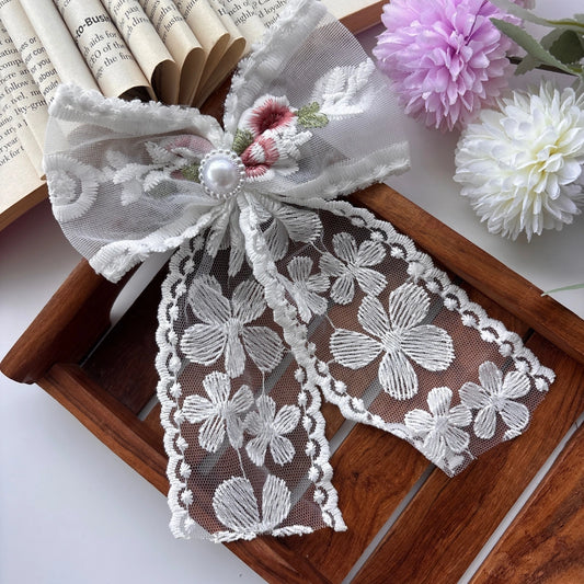 Vintage Blossom Lace Bow - Version 3