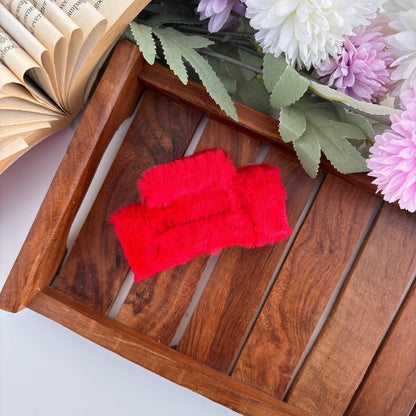Rectangle Fur Hair Claw - Large