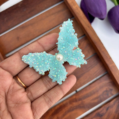 Crystal Butterfly Alligator Clip