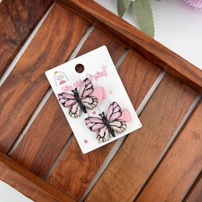 Lined Butterfly Sparkle Clips