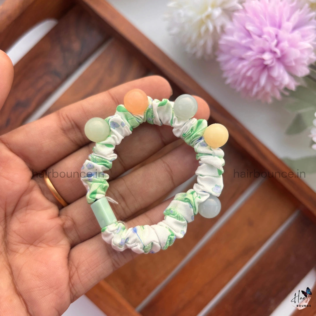 Candy Bead Fabric Scrunchie