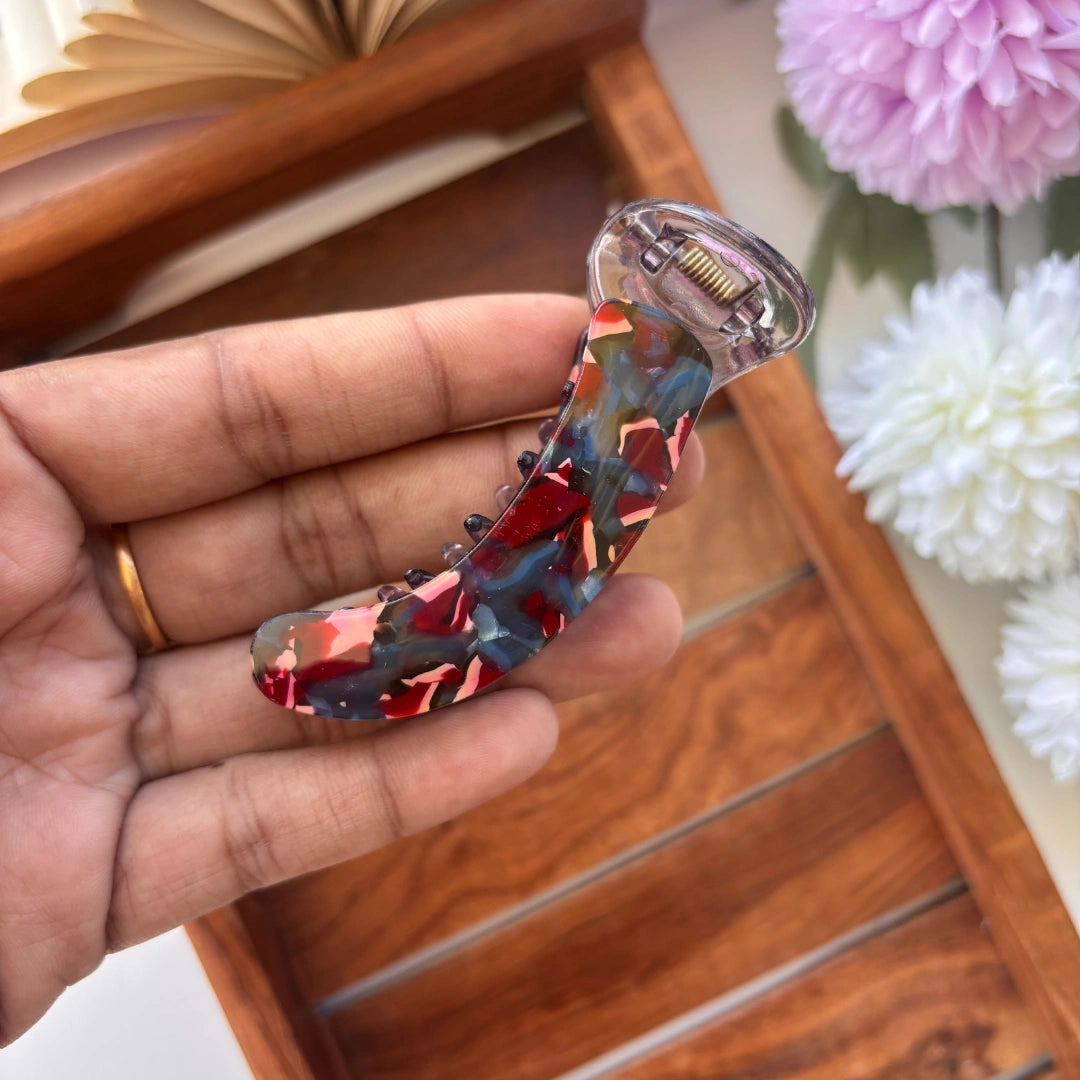 Marble Finish Banana Clip – Medium