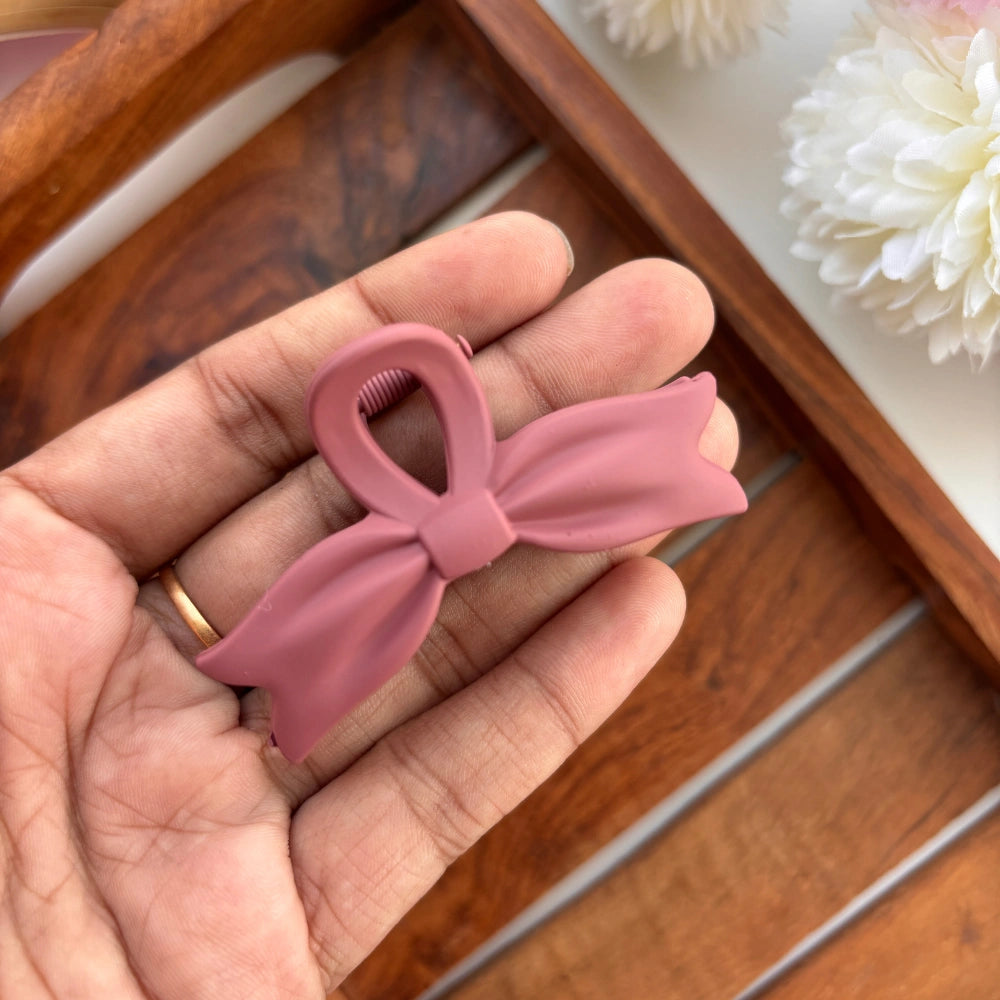🎀 Pastel Bow Hair Claw – Medium