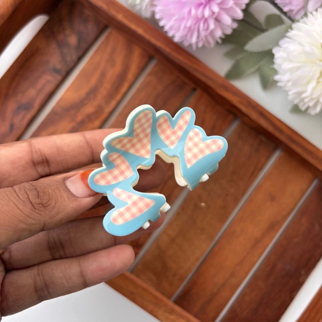 Korean Printed Hair Claw – Medium