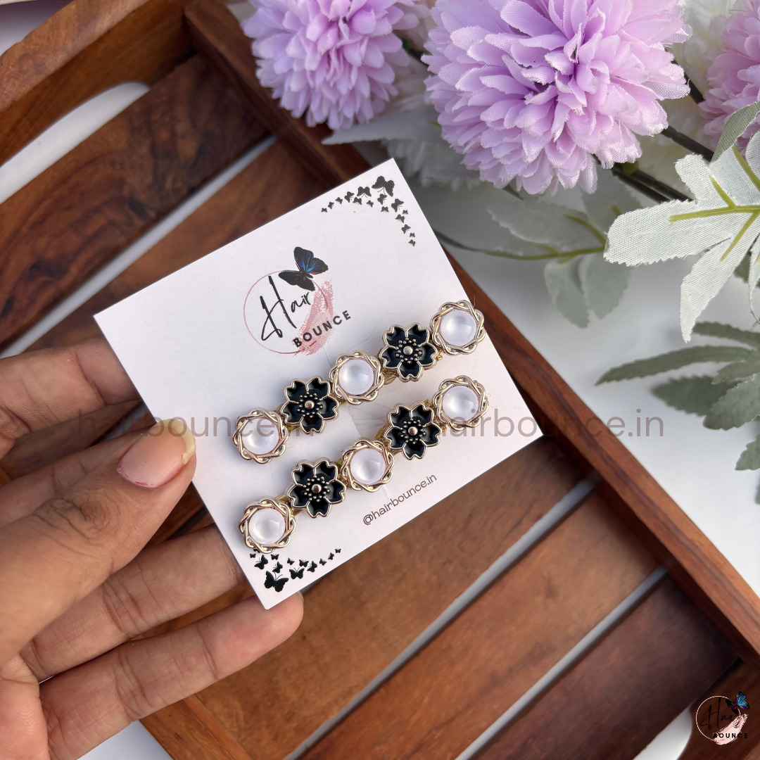 Noir Luxe Hair Clip Set