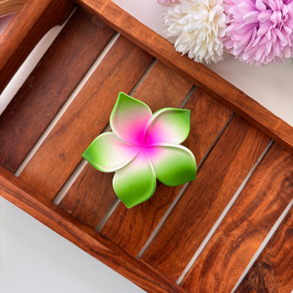 Dual Colour Matte Flower Hair Claw - Large