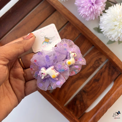 Sheer Pearl Charm Hair Rubber Bands