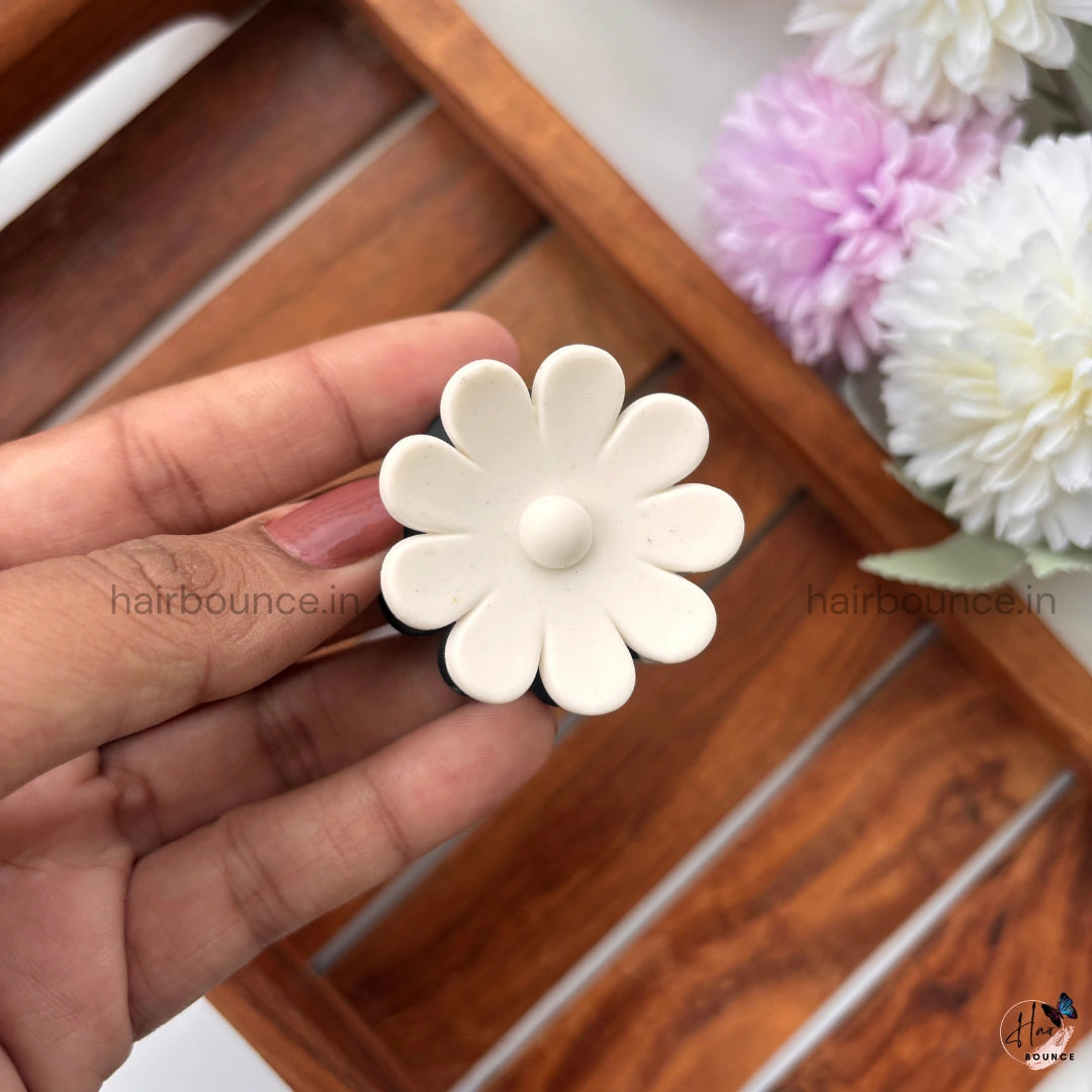 Dual Colour Daisy Flower Hair Claw - Small