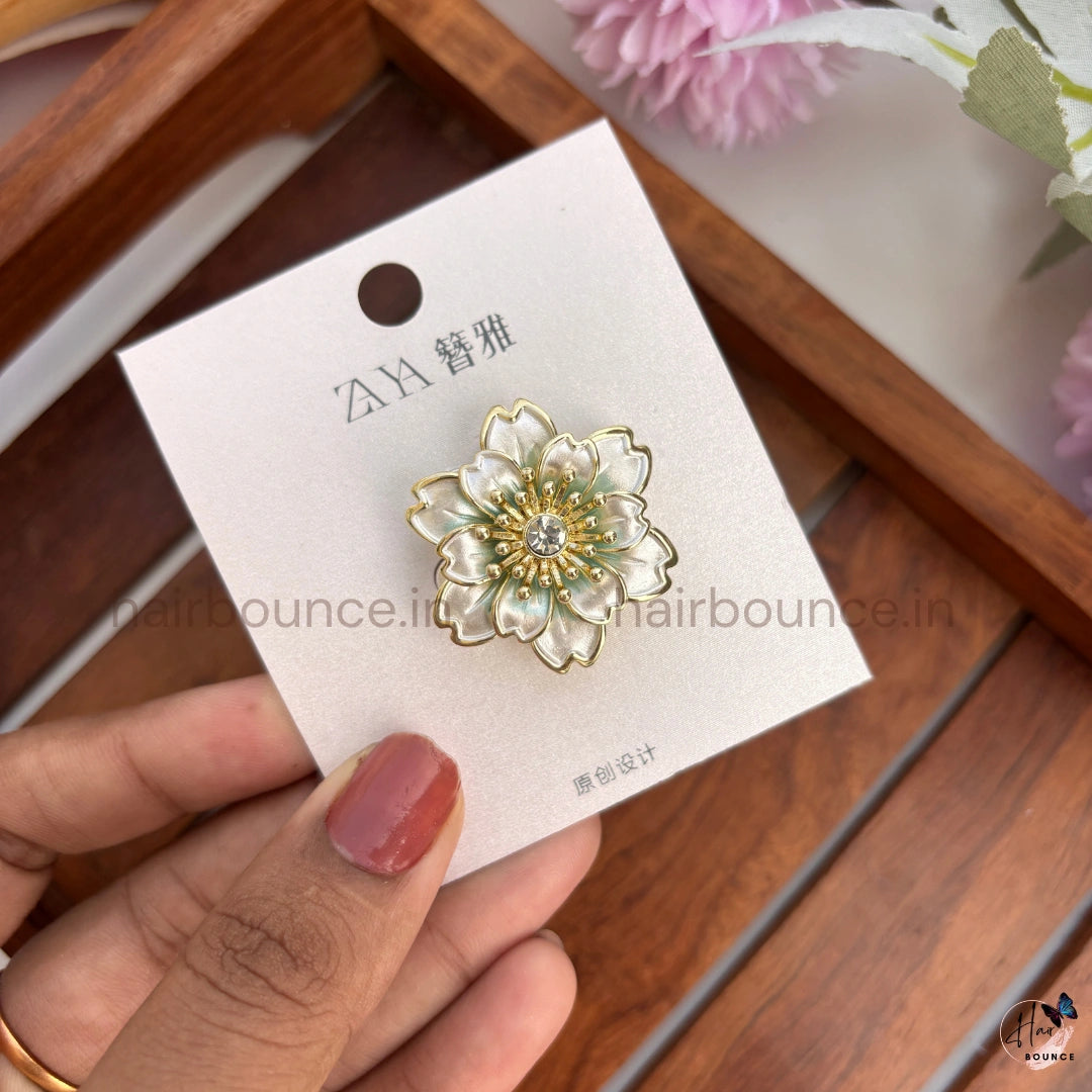 Layered Petal Flower Brooch