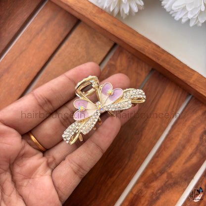 Crystal Petal Butterfly Hair Claw – Medium