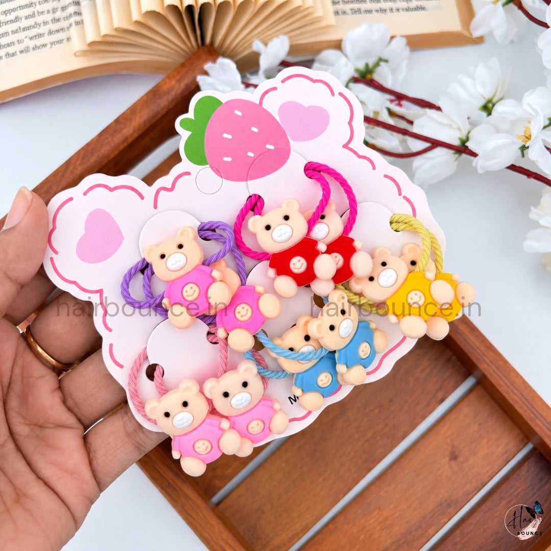 Cute Cartoon Hair Ties for Girls – Set of 5