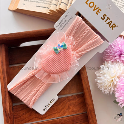 Soft Heart Puff Newborn Baby Headband