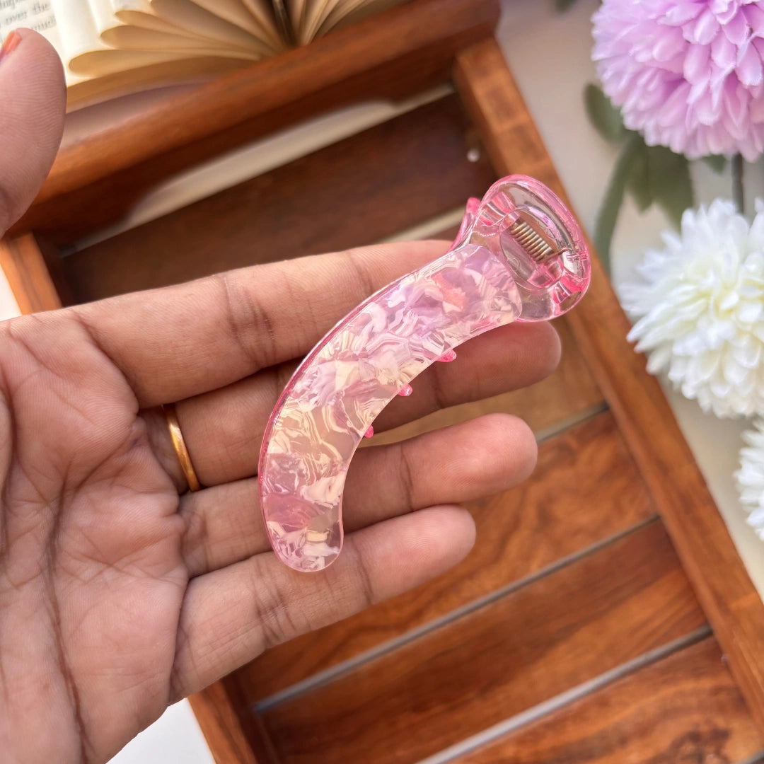 Marble Finish Banana Clip – Medium