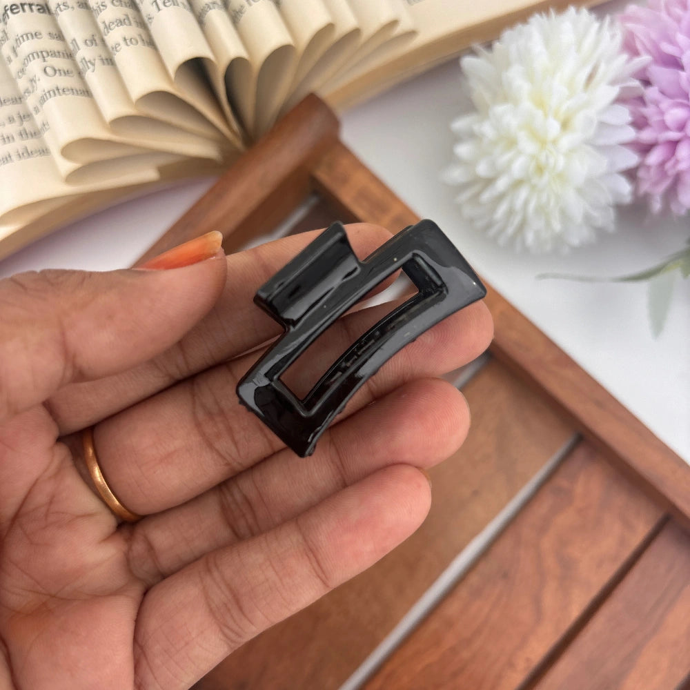 Glossy Rectangle Hair Claw - Small