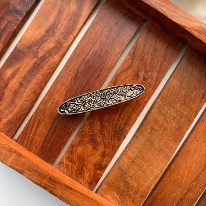 Antique Oval Vine Hair Clip