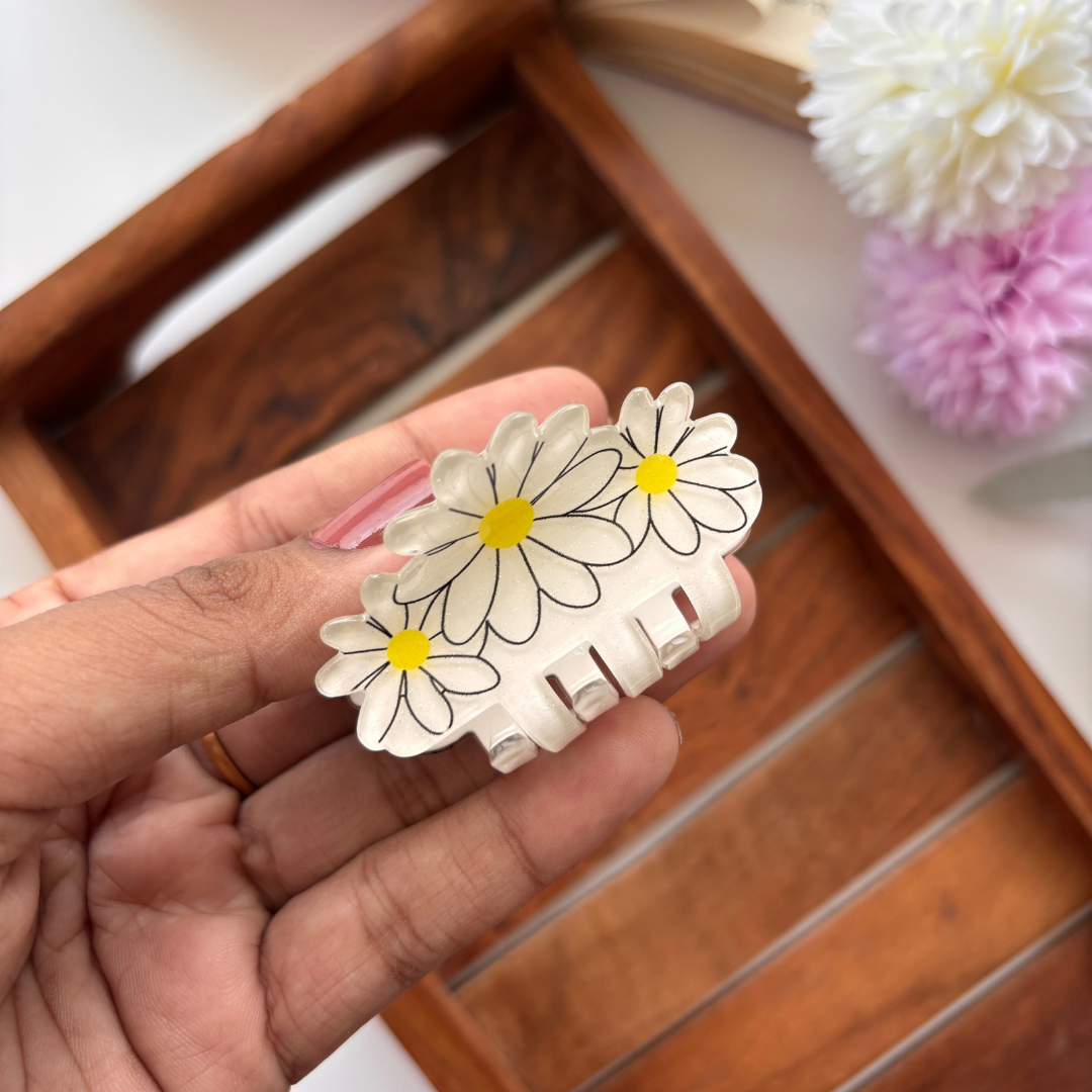 Floral Hair Claw - Medium