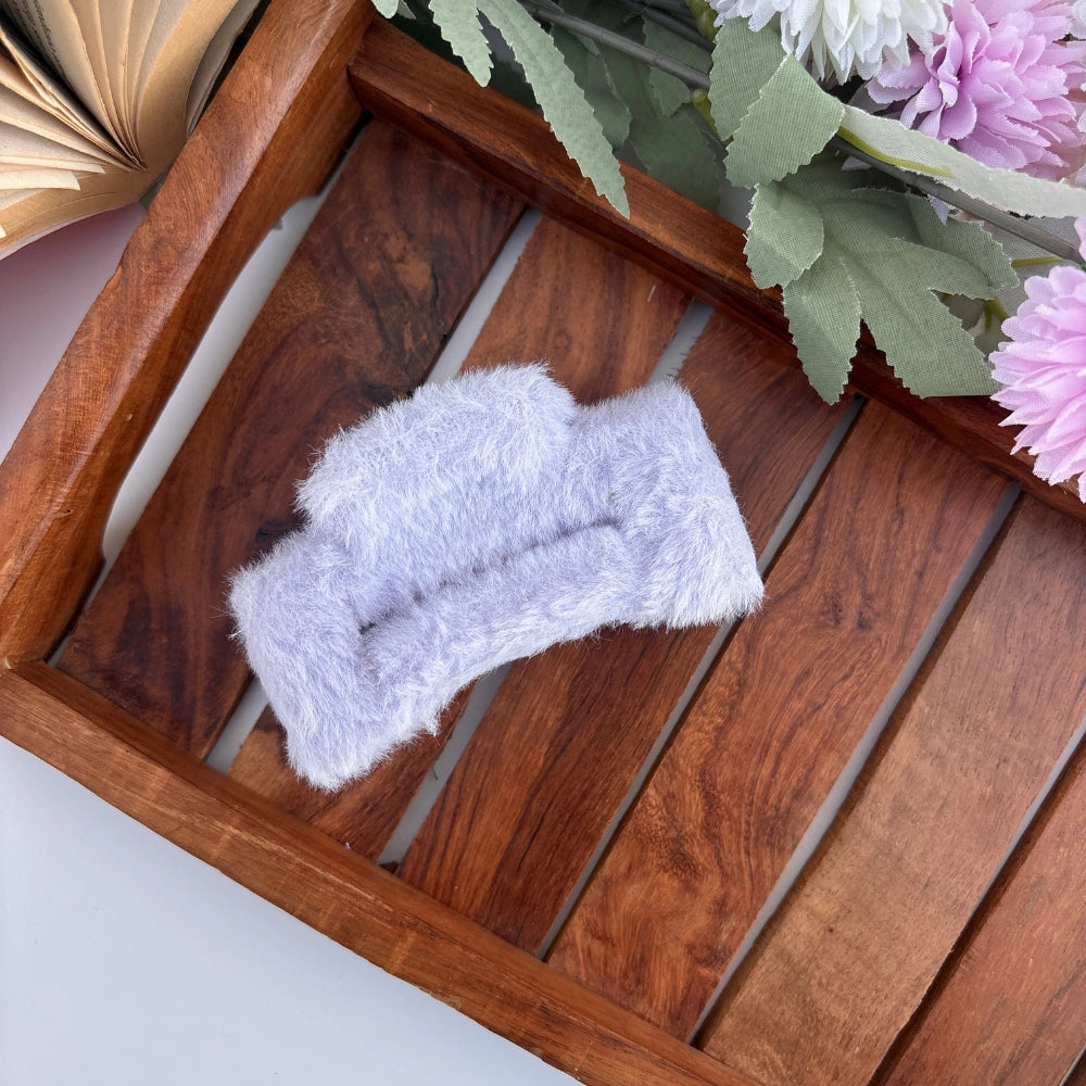 Rectangle Fur Hair Claw - Large