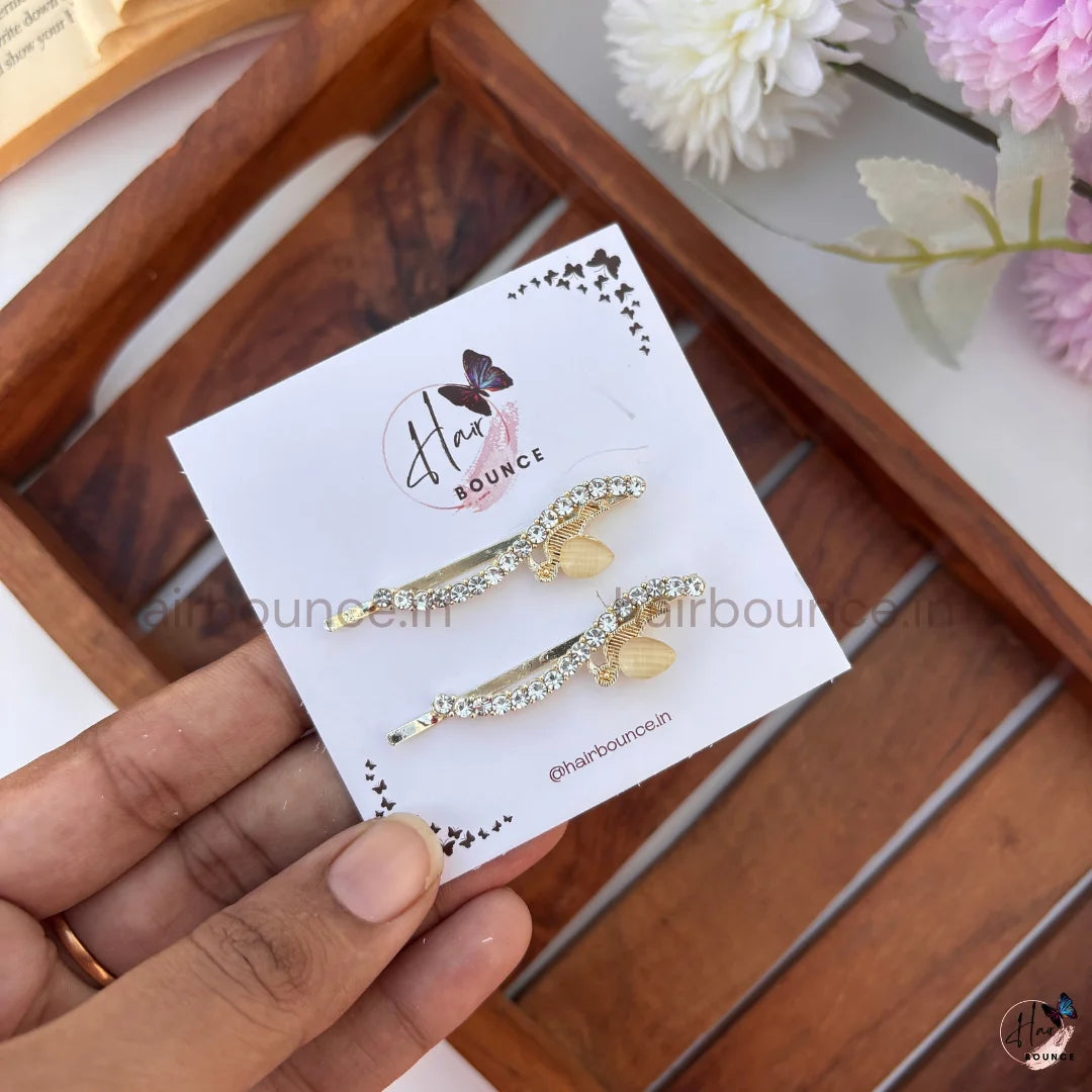 Crystal Designer Hair Pins – Pack of 2