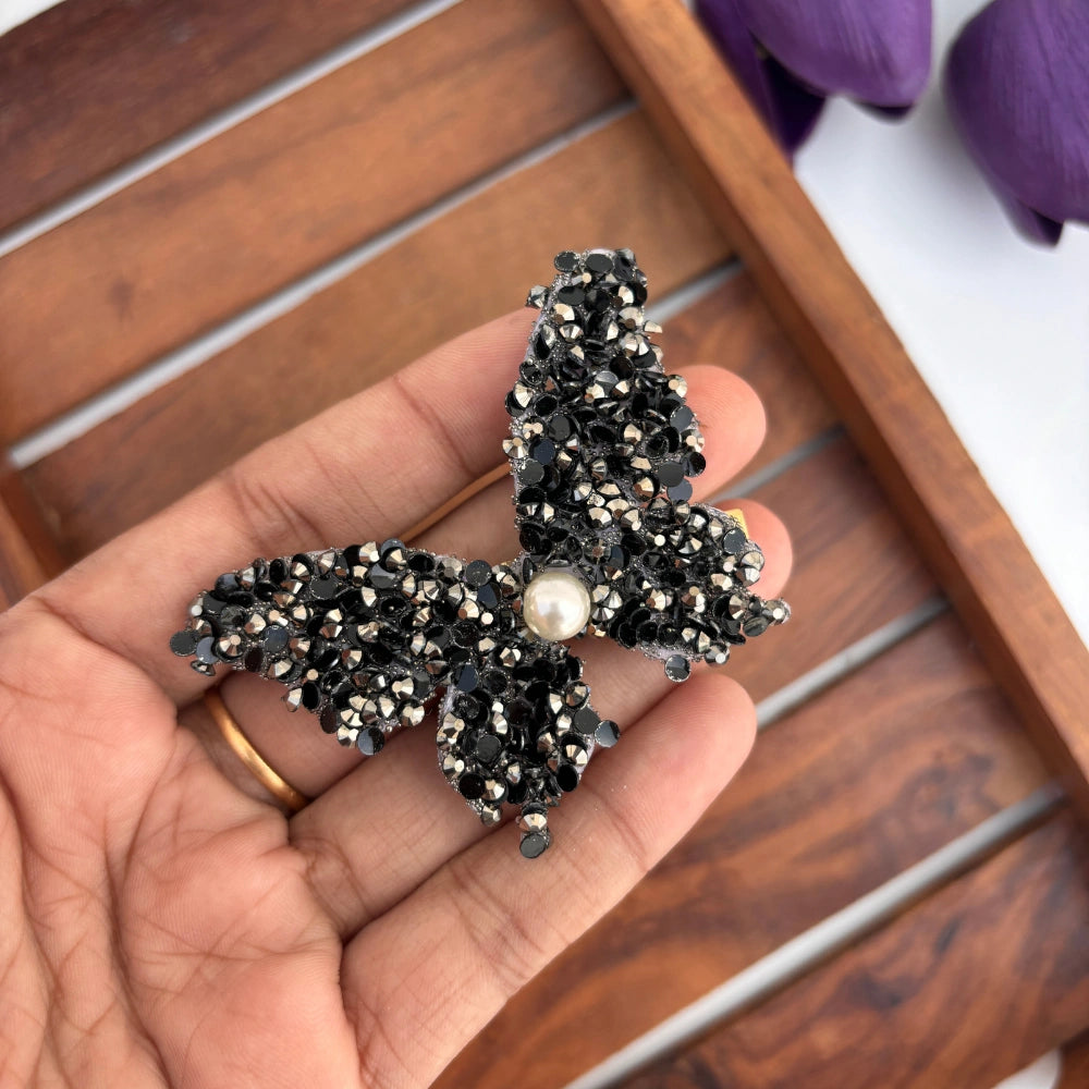 Crystal Butterfly Alligator Clip