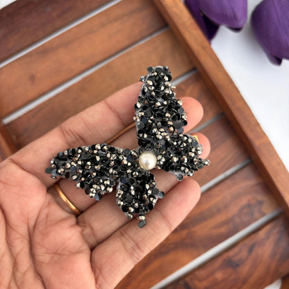 Crystal Butterfly Alligator Clip
