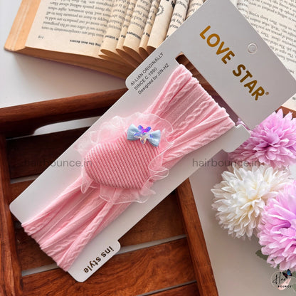 Soft Heart Puff Newborn Baby Headband