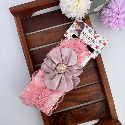 Pearl Flower Lace Newborn Headband