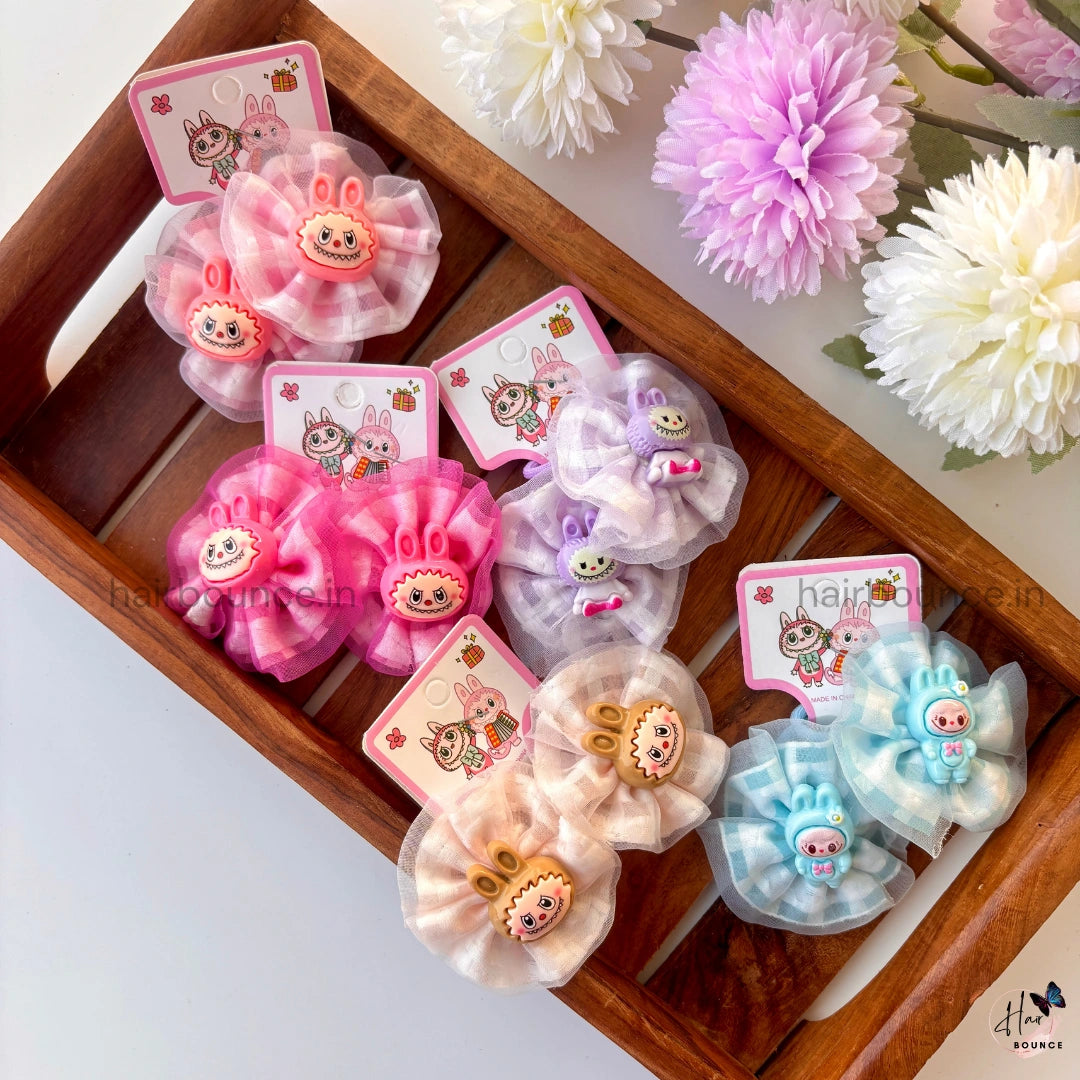 Bunny Bloom Organza Hair Rubber Bands