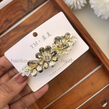 Regal Crystal Bloom Center Hair Clip