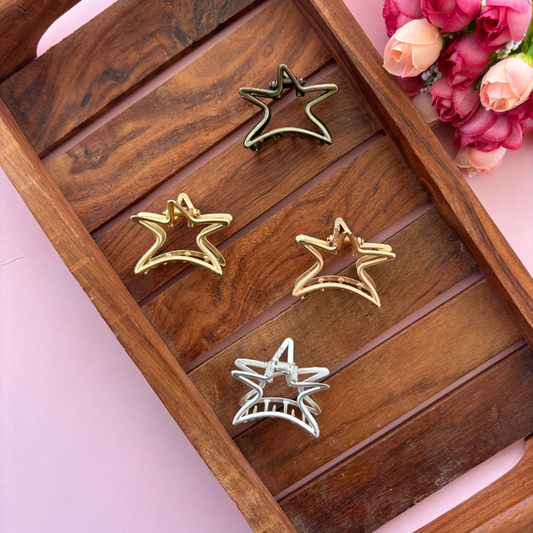 Star Metal Hair Claw - Medium