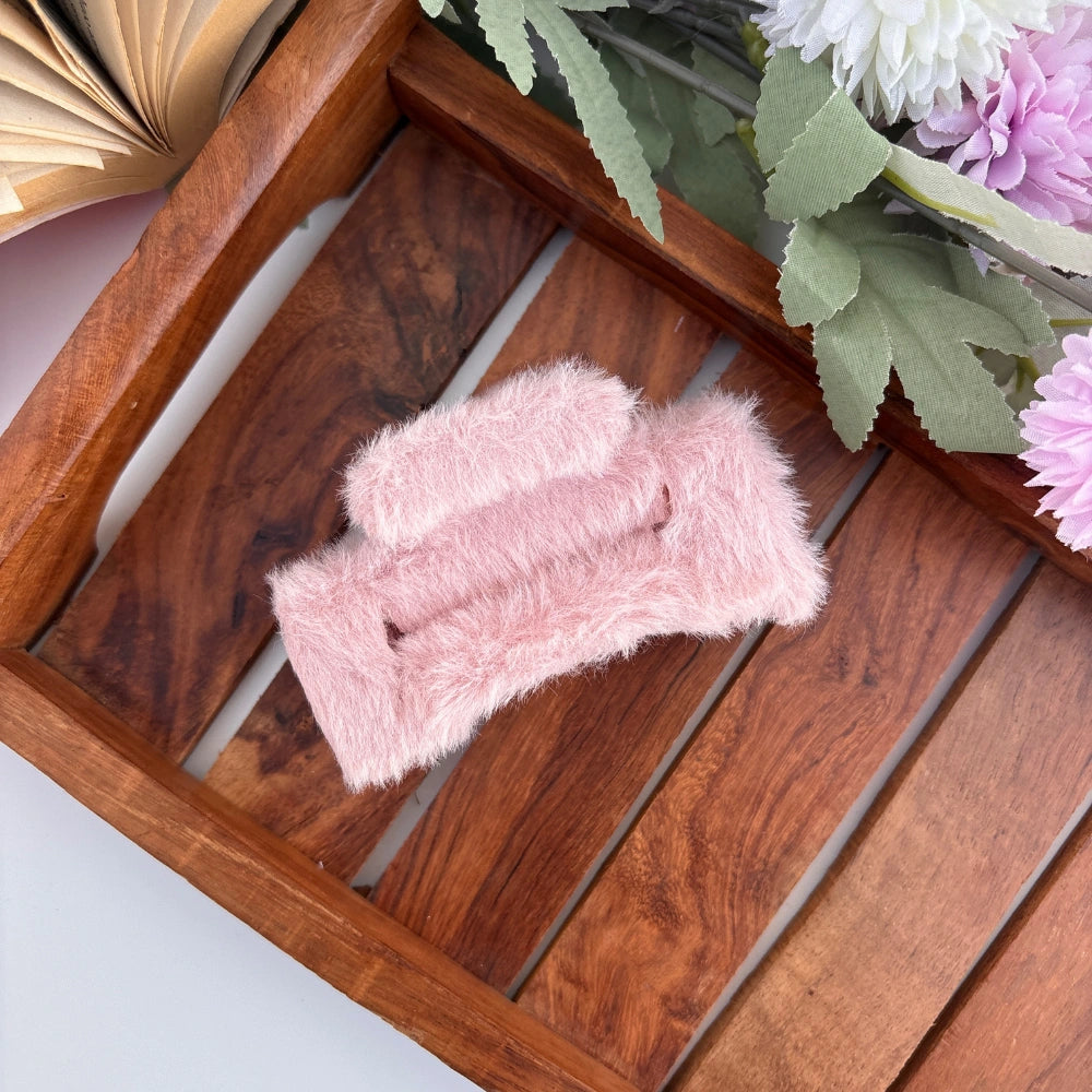 Rectangle Fur Hair Claw - Large