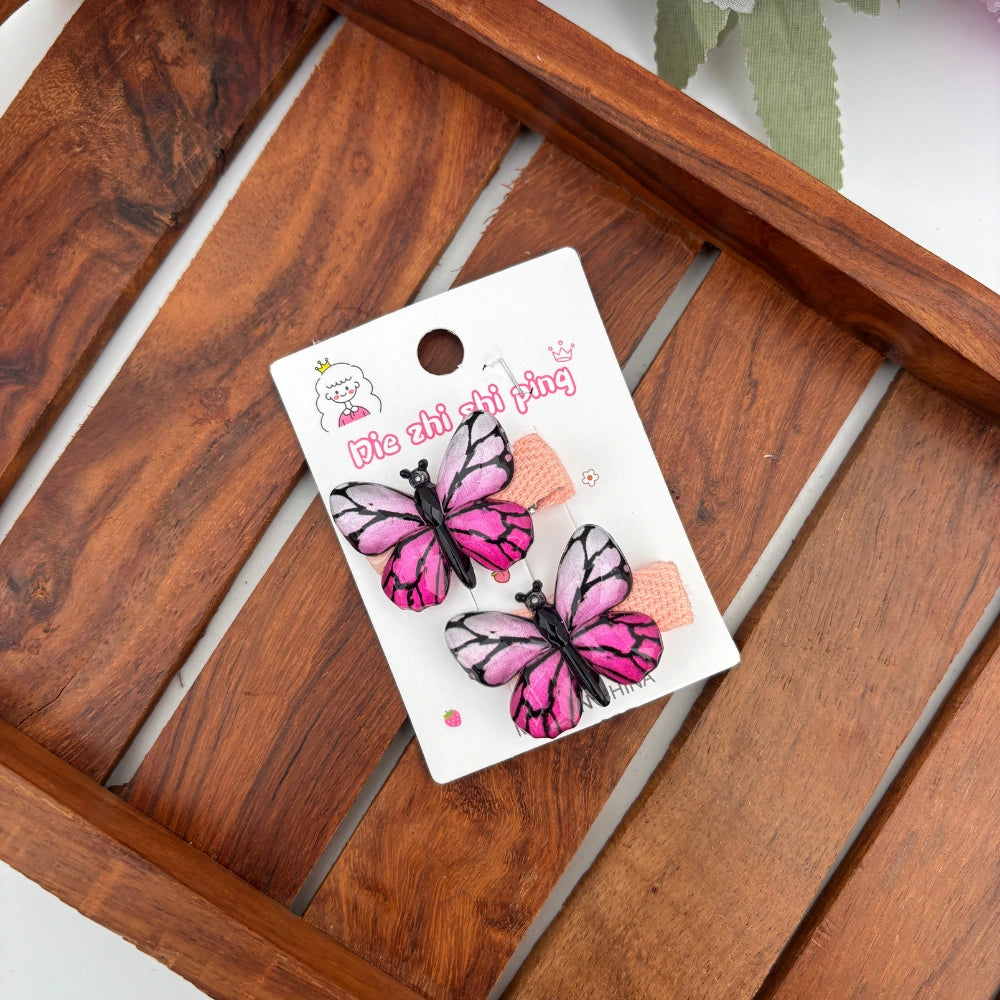 Lined Butterfly Sparkle Clips