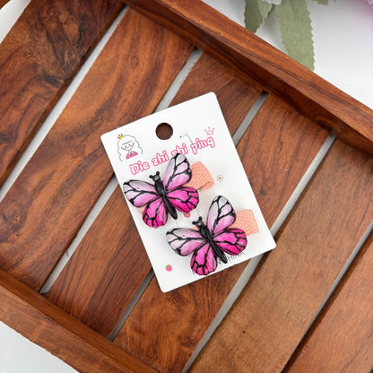 Lined Butterfly Sparkle Clips