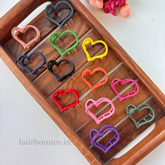 Cute Heart Metal Hair Claw