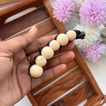 Candy Pop Bubble Banana Clip – Large | Trendy Matte Ball Design Hair Clip for Women & Girls