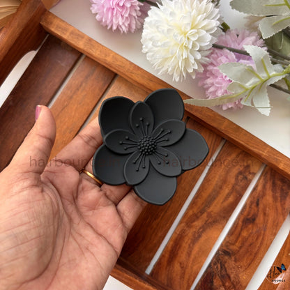 Matte Sakura Blossom Hair Claw – Large