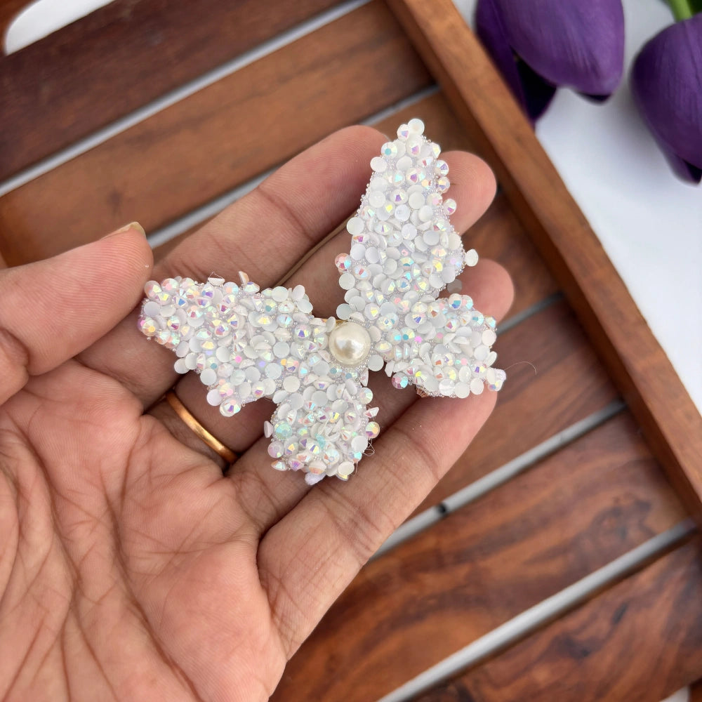Crystal Butterfly Alligator Clip