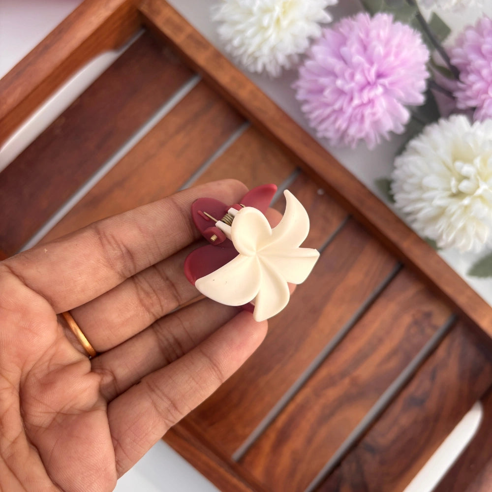 Dual Colour Lilly Hair Claw - Small