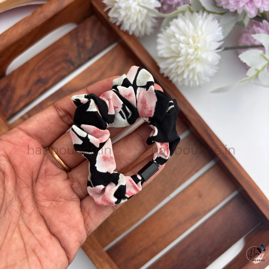 Floral Print Fabric Hair Scrunchies for Women & Girls