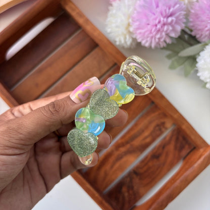 Bofeini Shimmer Heart Banana Clip