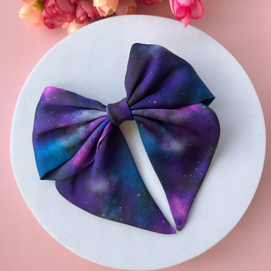Printed Sailor Bow - Galaxy