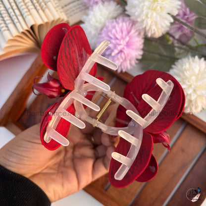 Orchid Bloom Hair Claw – Luxe Floral Edition / Large