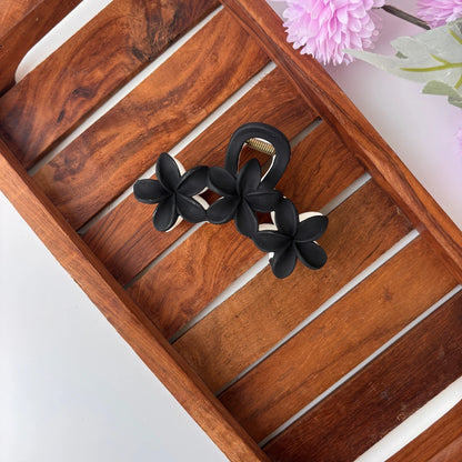 Dual Colour Triple Lilly Flower Hair Claw - Large