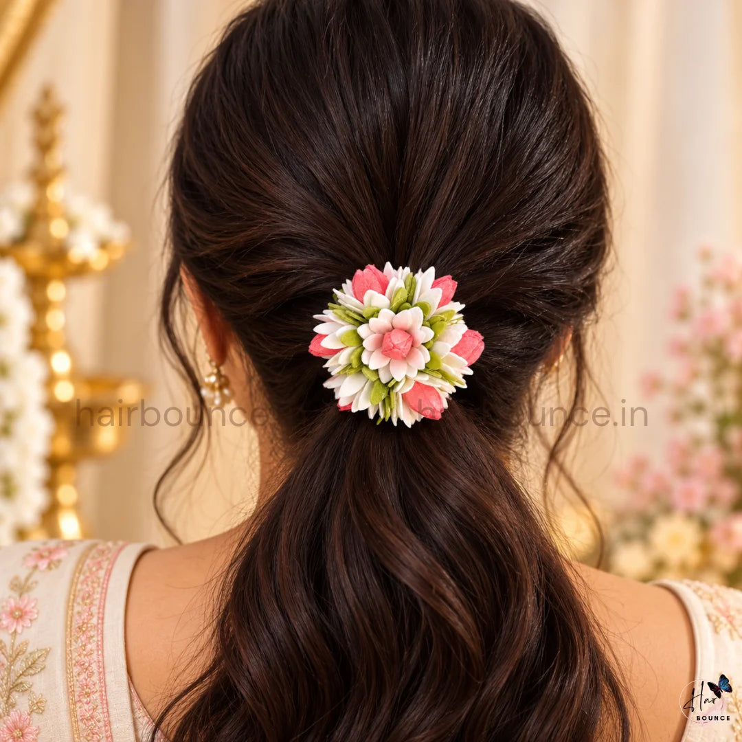 Cherry Mullai Floral Hair Rubber Band