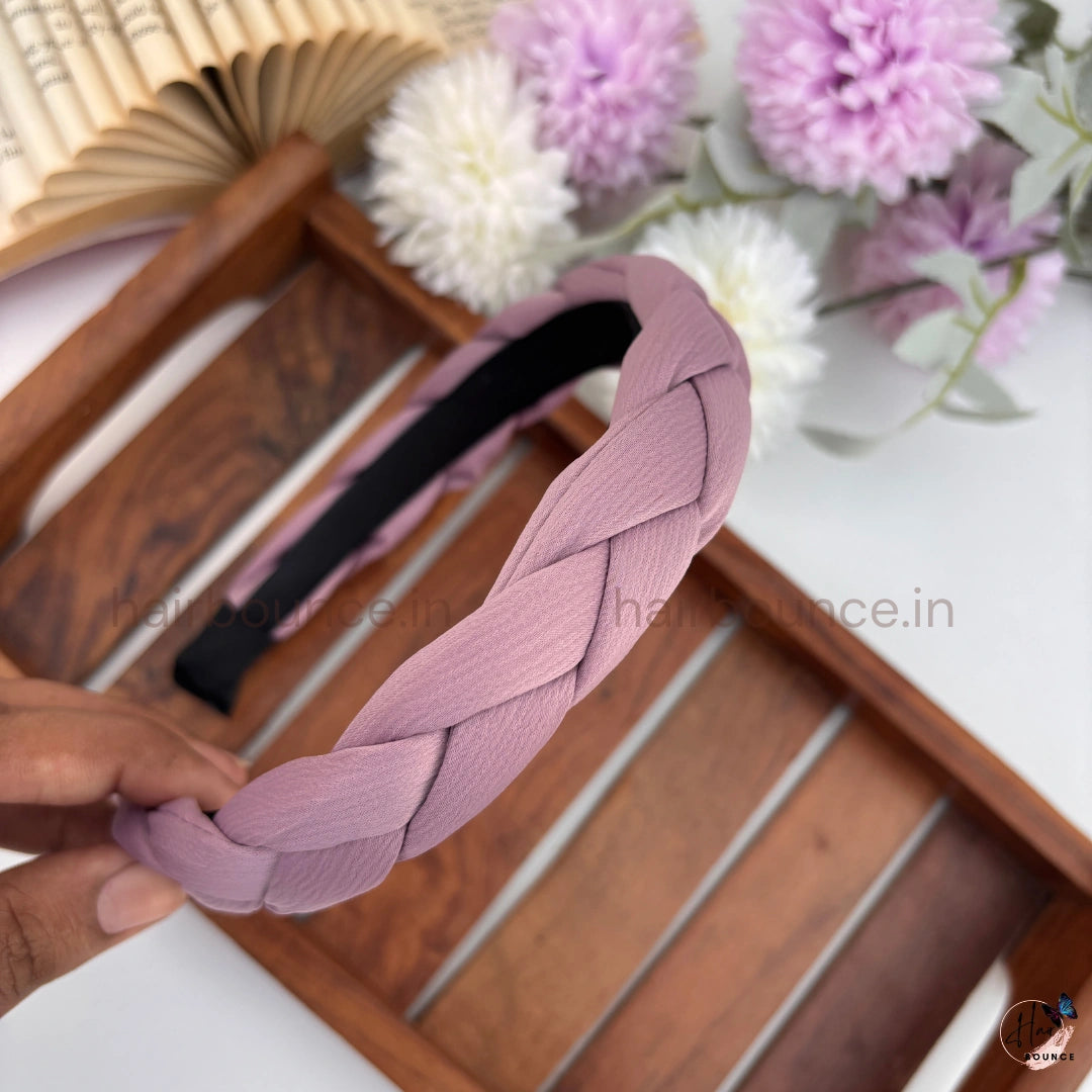 Elegant Braided Fabric Headband – Soft Padded Hair Band for Women & Girls