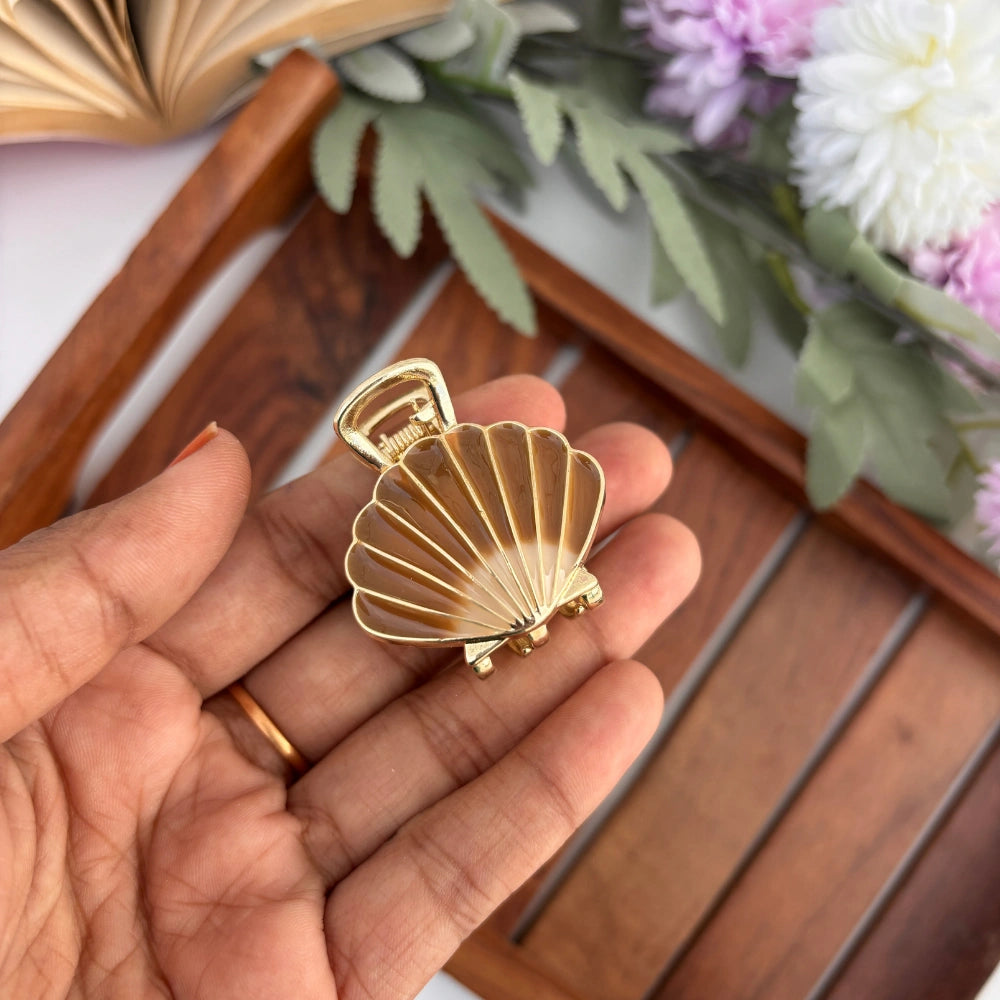 Premium Colourful Shell Hair Claw - Medium