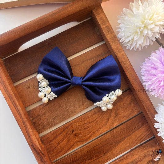 Pearl Bow - Dark Blue