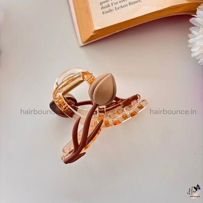 Nude Shade Tulip Twist Hair Claw - Large