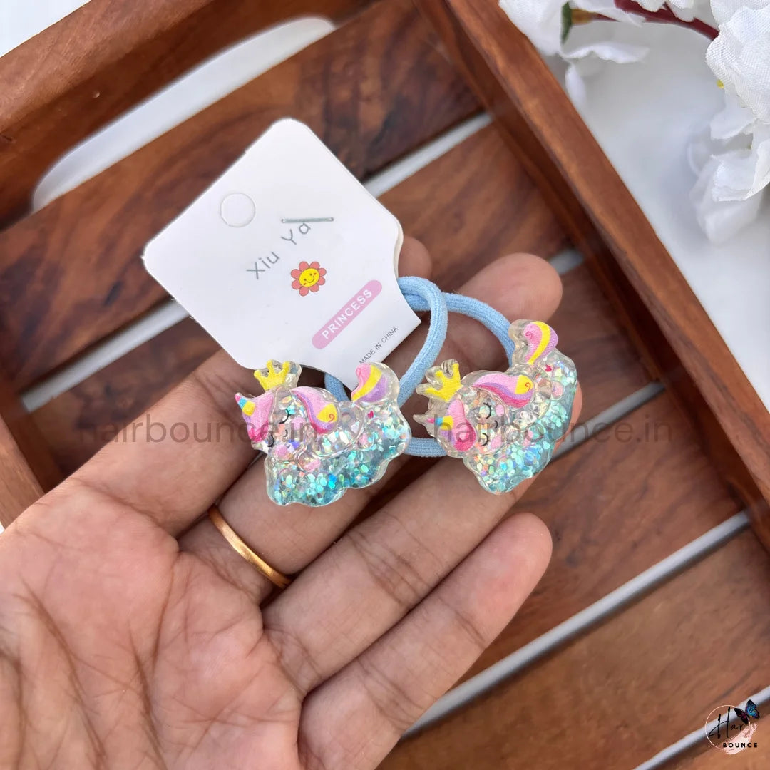 Sparkly Unicorn Kids Hair Ties – Pack of 5